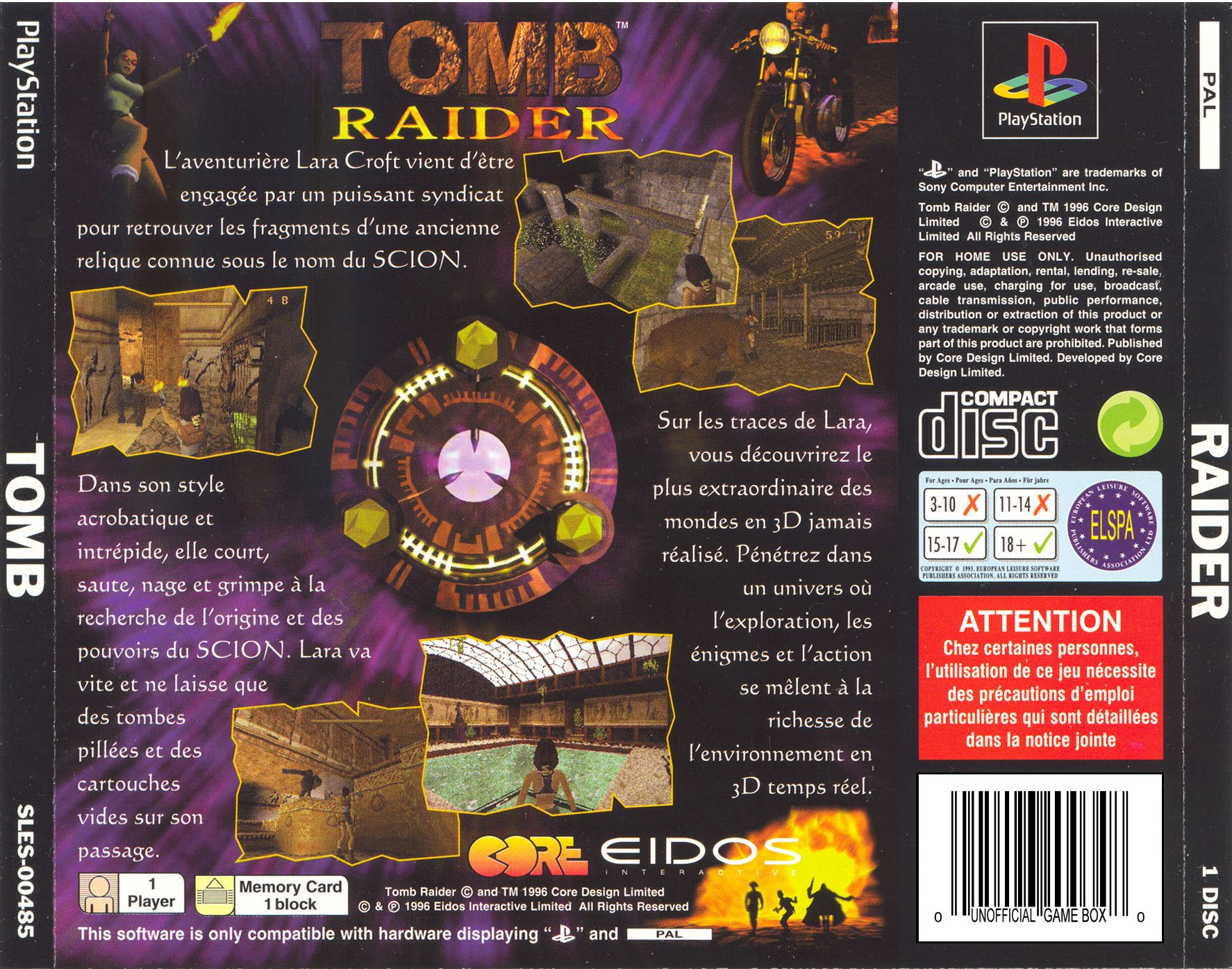 Contraportada de Tomb Raider · FR