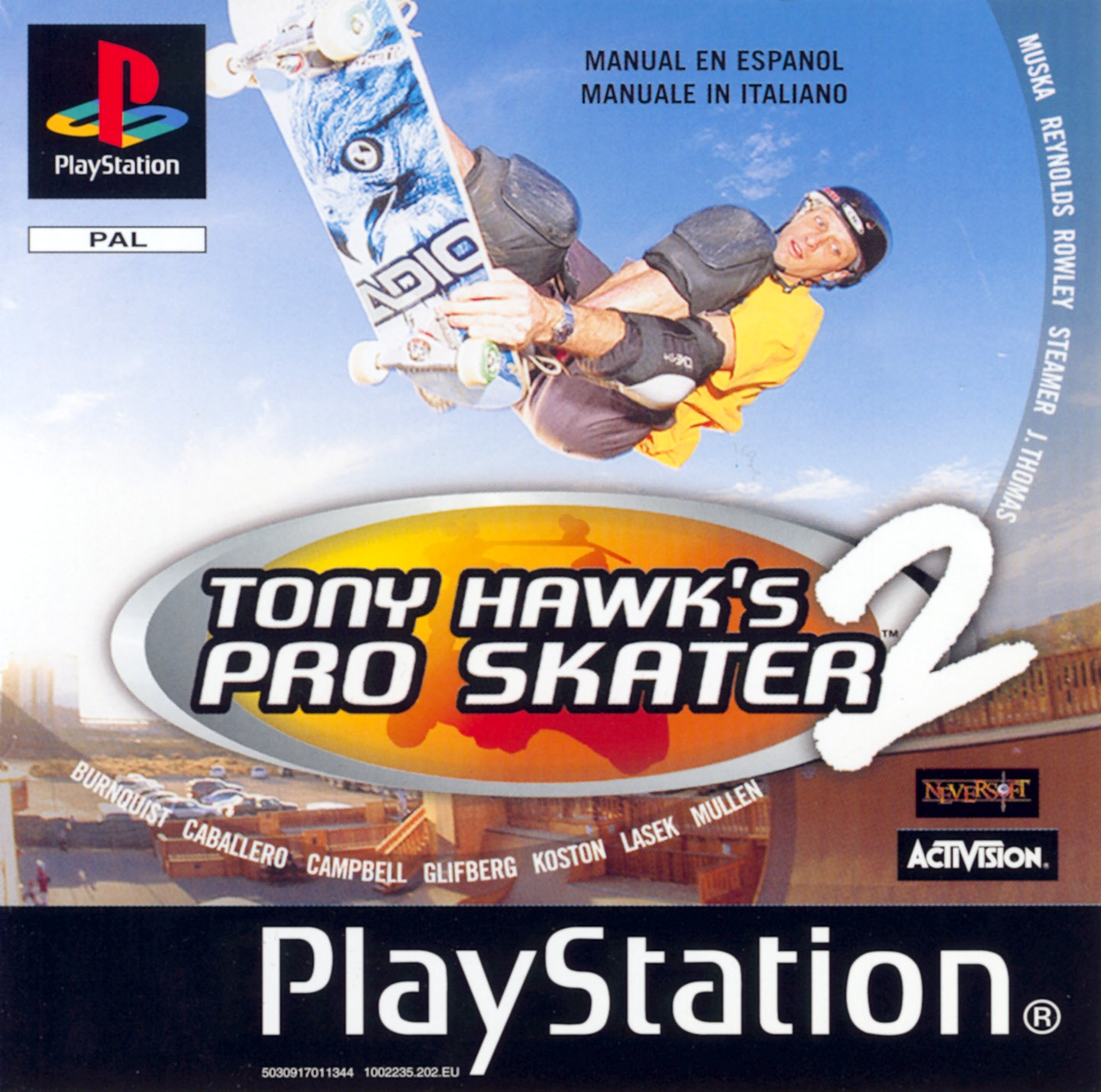Portada de Tony Hawk's Pro Skater 2 · EU