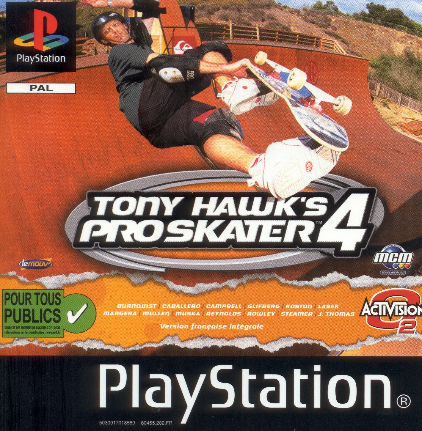Portada de Tony Hawk's Pro Skater 4 · PAL Francia