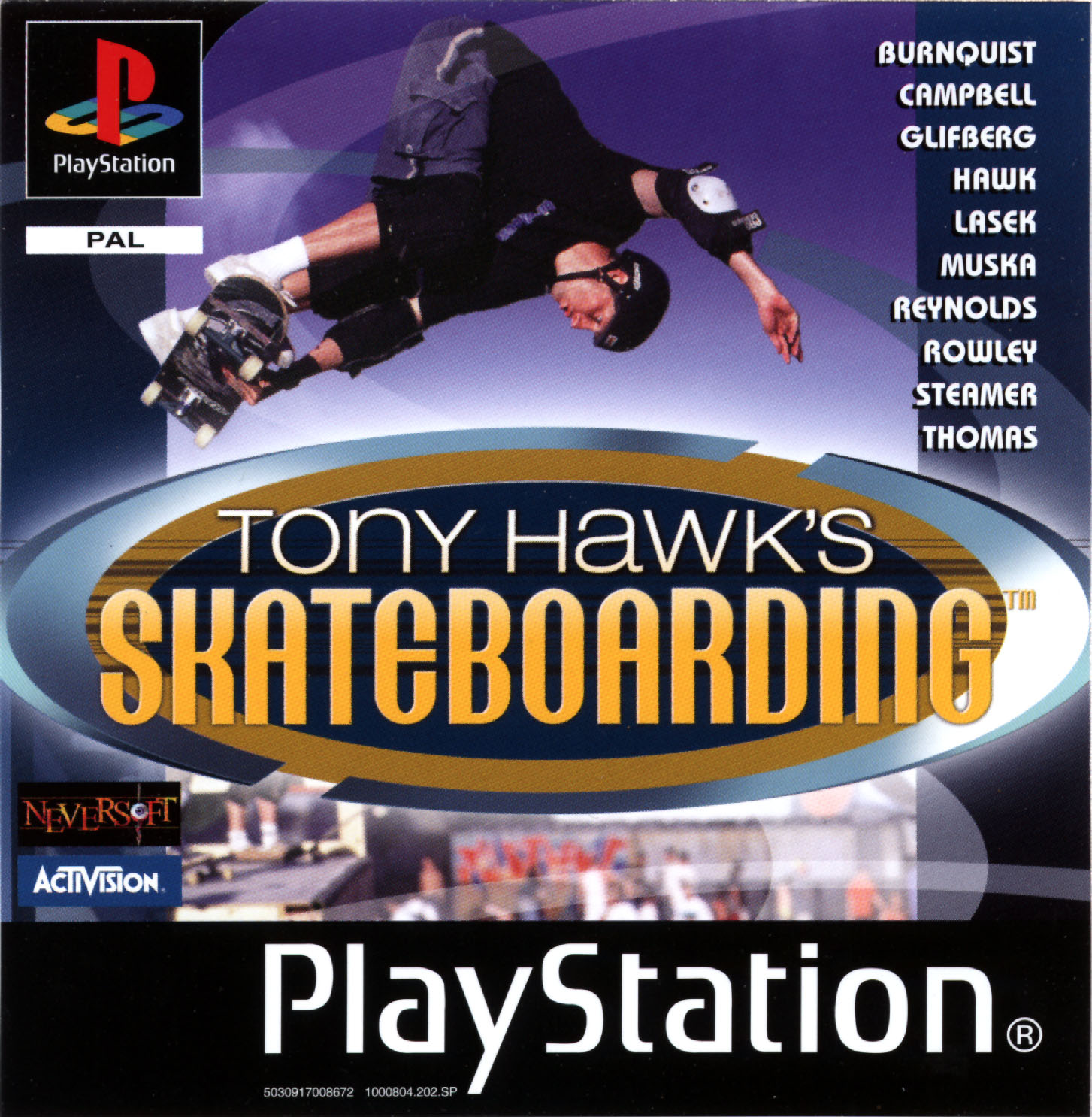 Portada de Tony Hawk's Skateboarding · PAL Europa