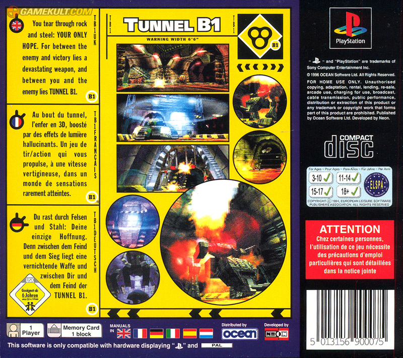 Contraportada de Tunnel B1 · EU