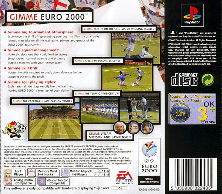 Contraportada de UEFA Euro 2000 · EU