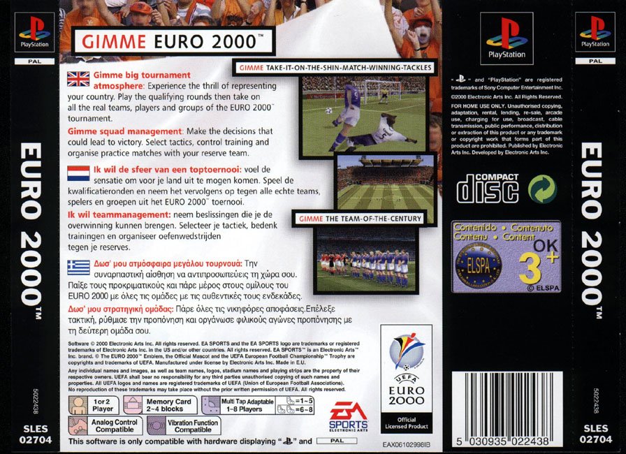 Contraportada de UEFA Euro 2000 · EU