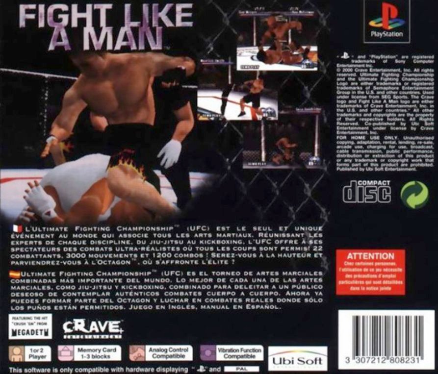 Contraportada de Ultimate Fighting Championship · EU