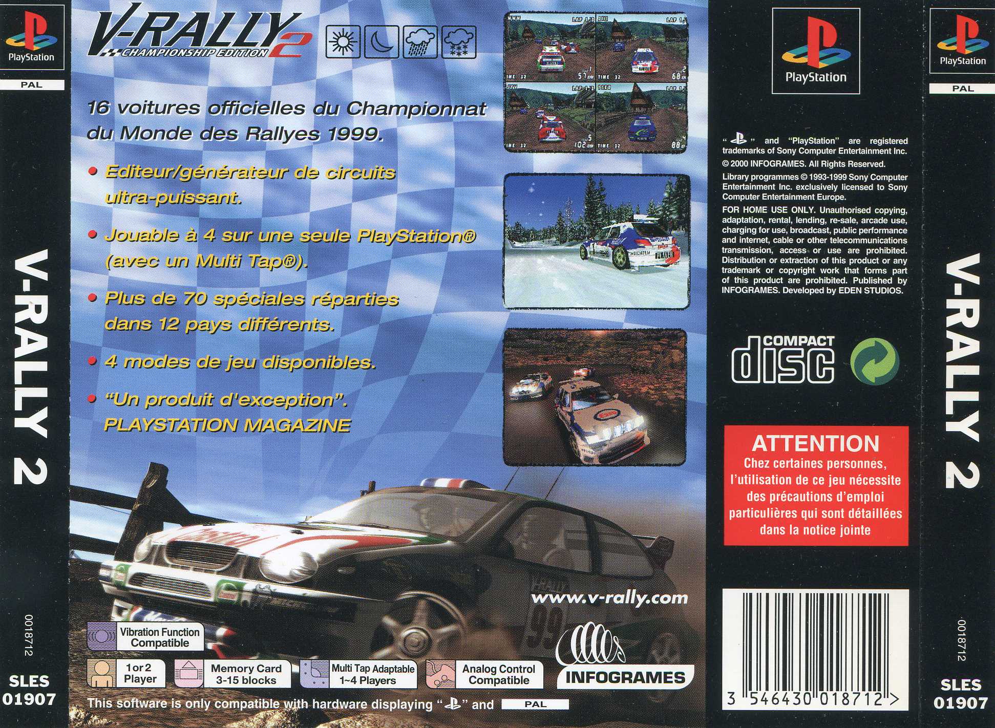 Contraportada de V-Rally 2 Championship Edition · FR