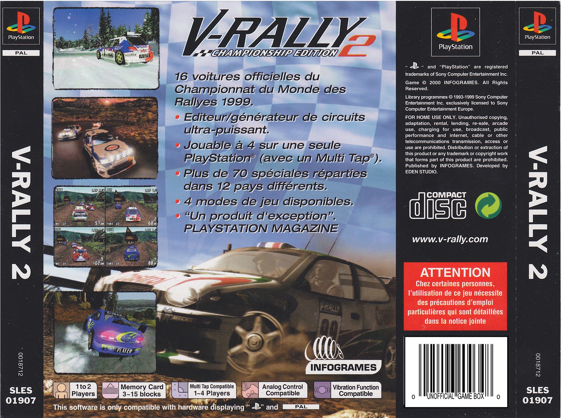 Contraportada de V-Rally 2 Championship Edition · FR