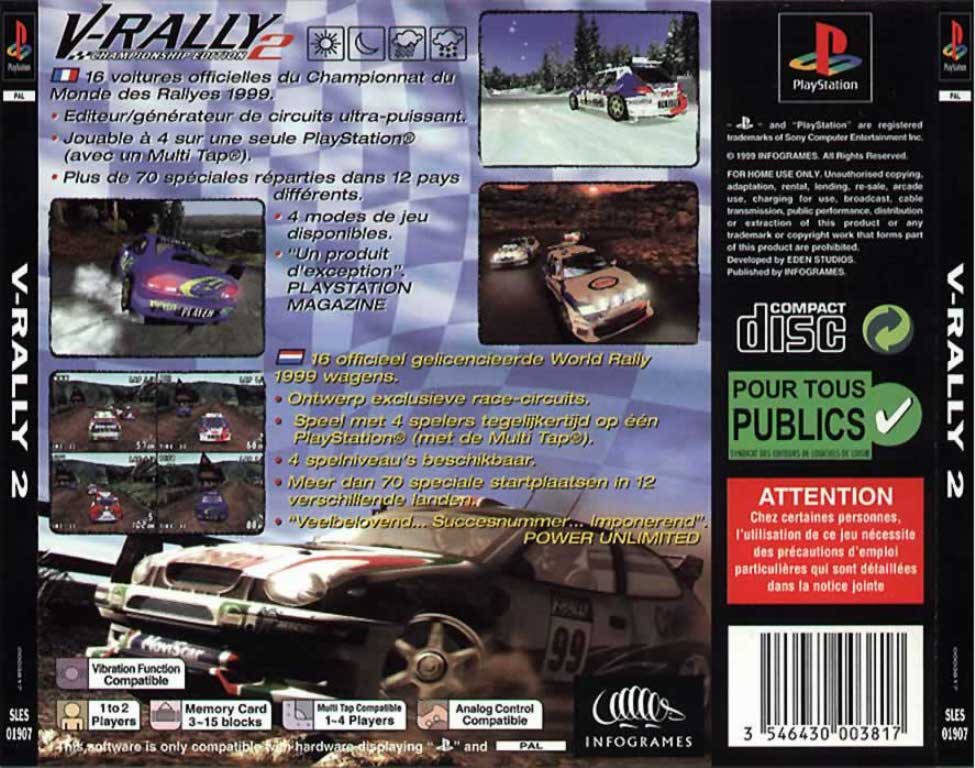 Contraportada de V-Rally 2 Championship Edition · EU