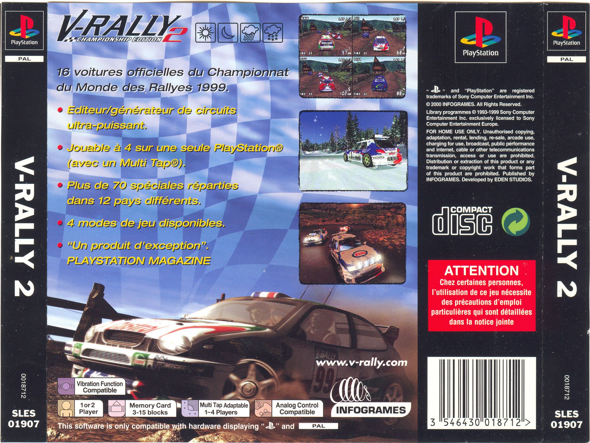Contraportada de V-Rally 2 Championship Edition · FR