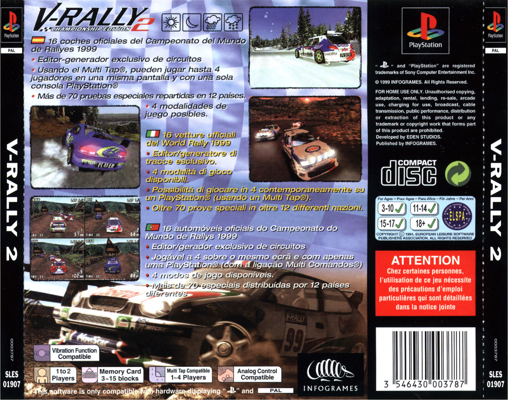 Contraportada de V-Rally 2 Championship Edition · EU