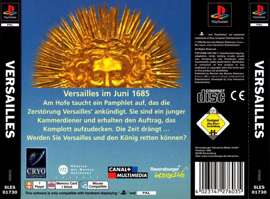 Contraportada de Versailles - Verschwörung am Hof · DE