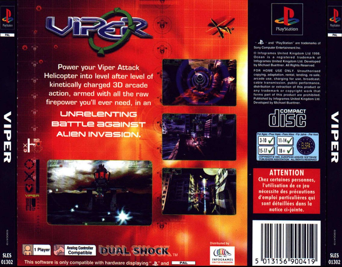 Contraportada de Viper · EU
