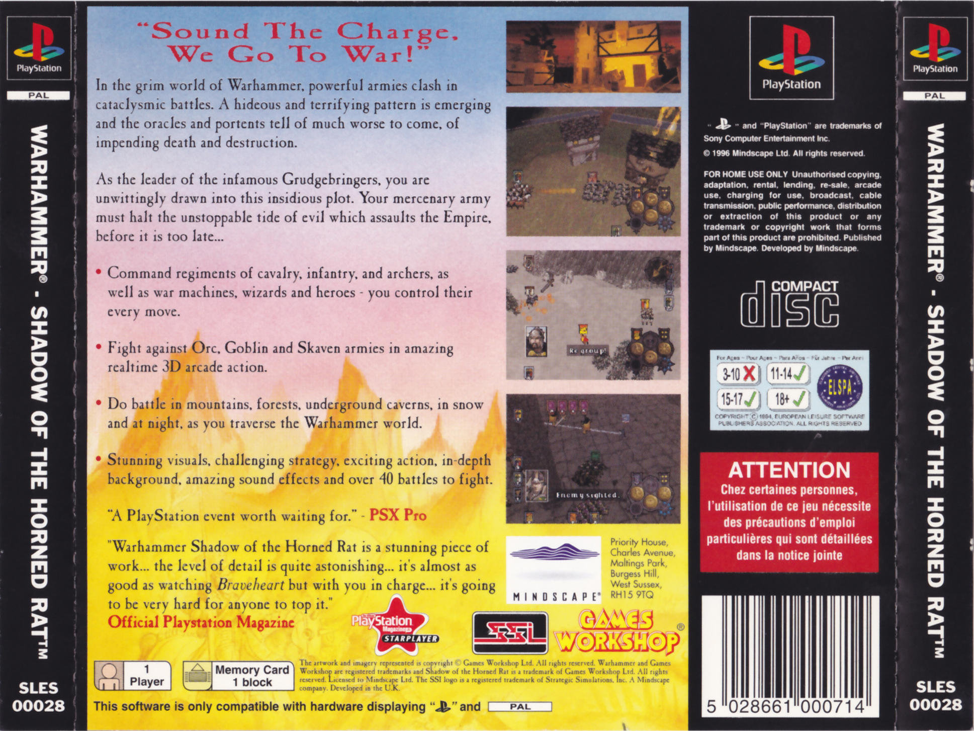 Contraportada de Warhammer Shadow of the Horned Rat · EU