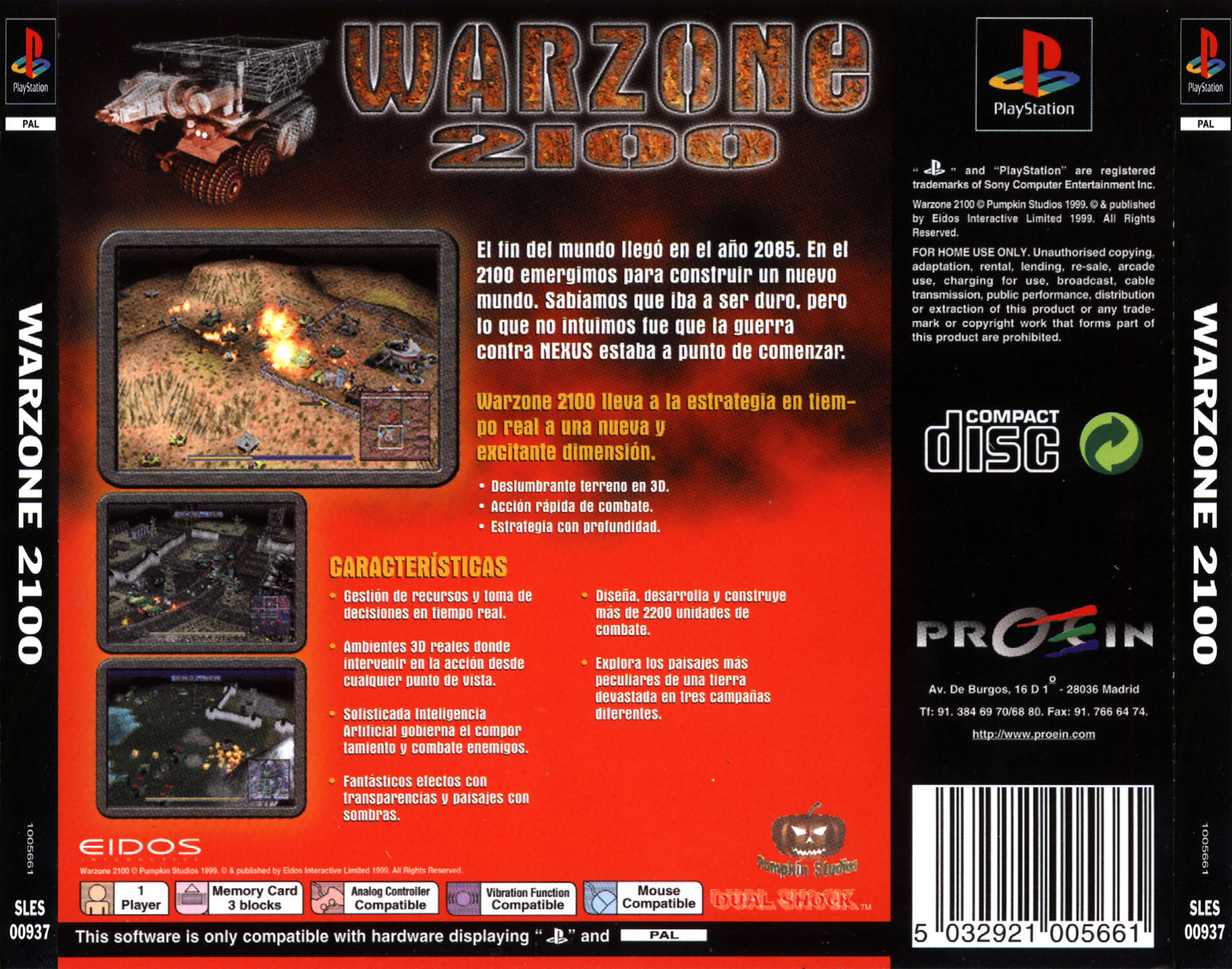 Contraportada de Warzone 2100 · ES