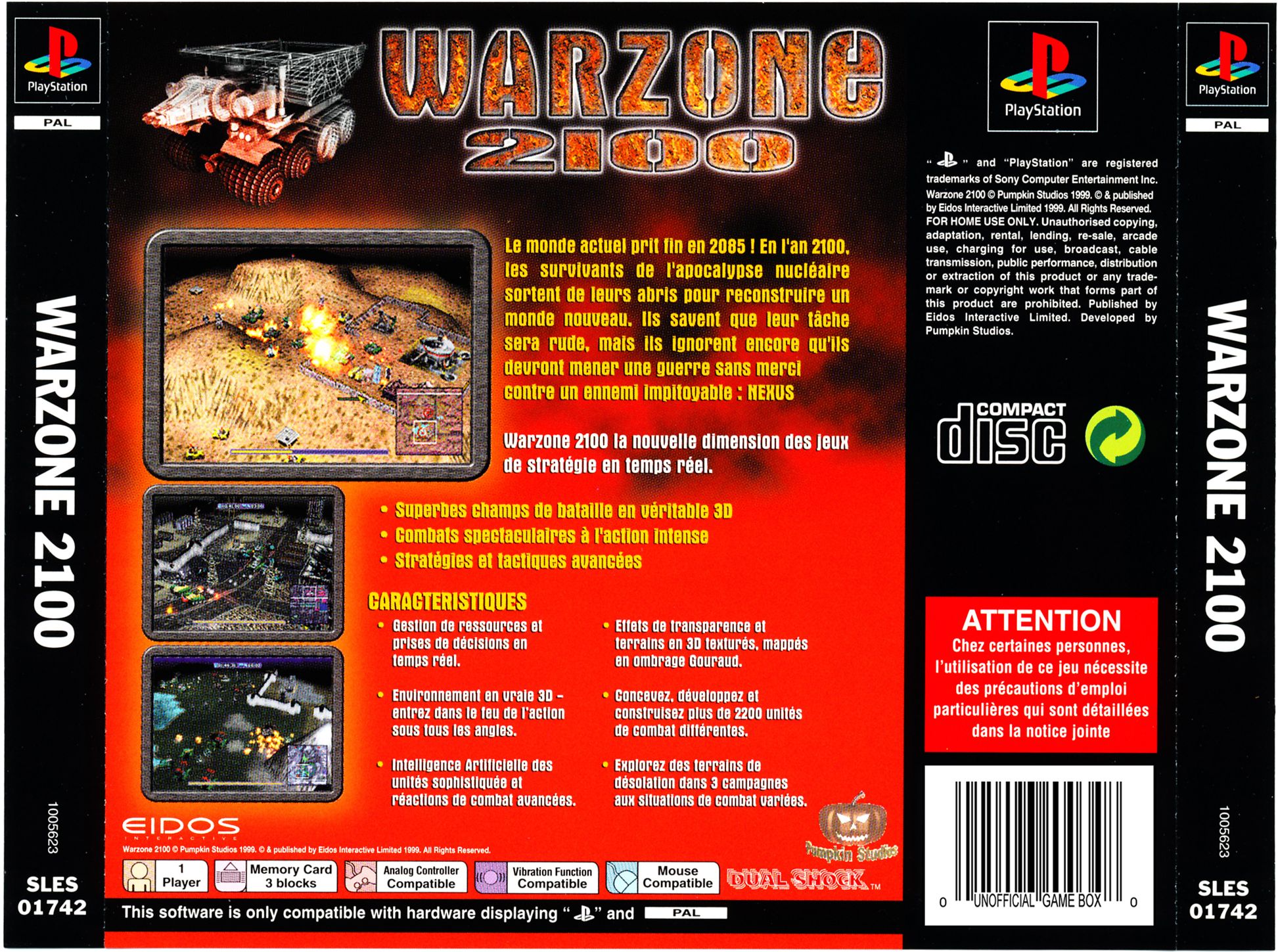Contraportada de Warzone 2100 · FR