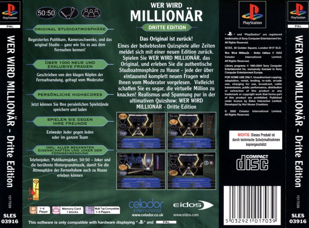 Contraportada de Wer Wird Millionar Dritte Edition · DE