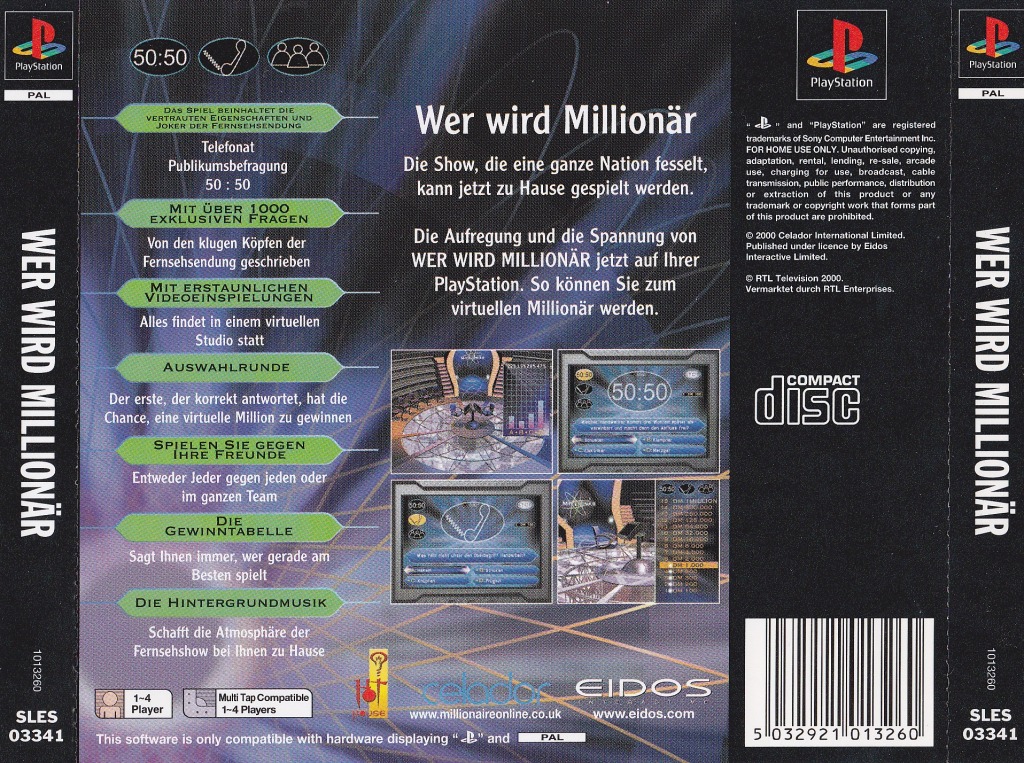Contraportada de Wer Wird Millionar · DE