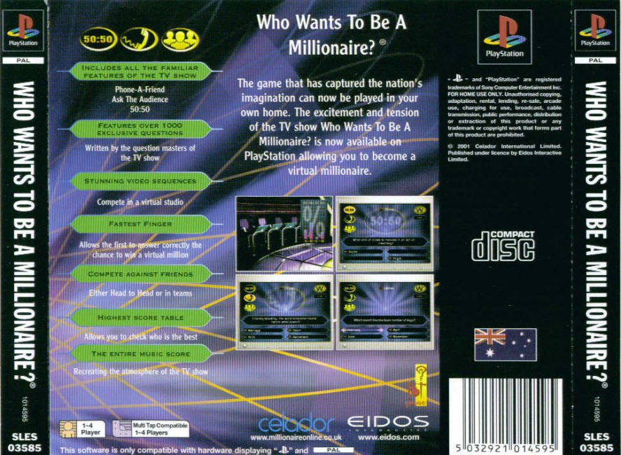 Contraportada de Who Wants to Be a Millionaire? · AU