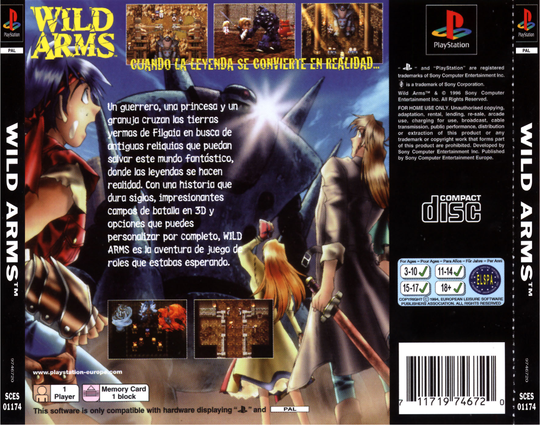 Contraportada de Wild Arms · ES