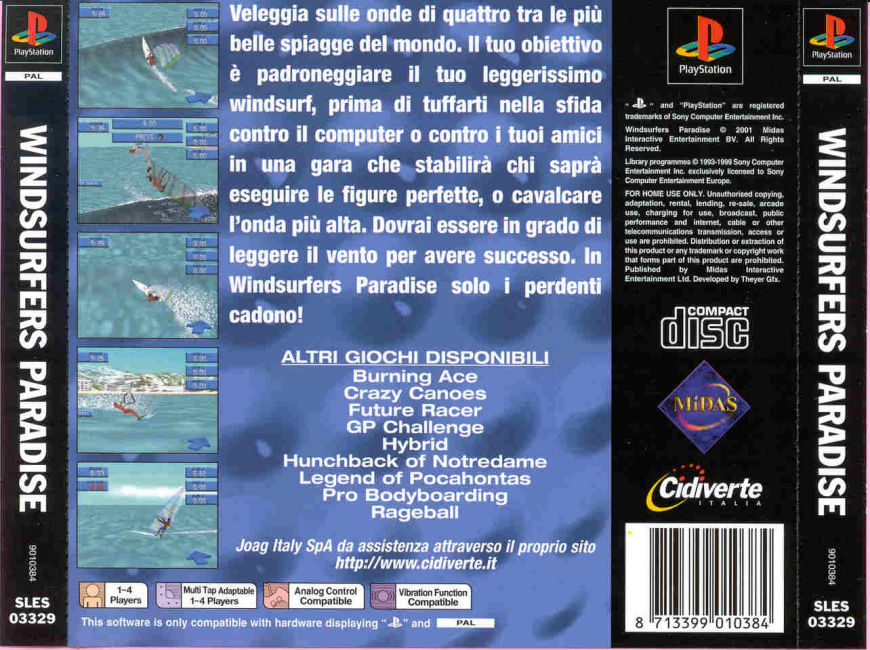 Contraportada de Windsurfers Paradise · IT