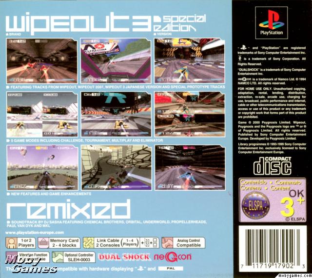 Contraportada de Wipeout 3 [Special Edition] · GB