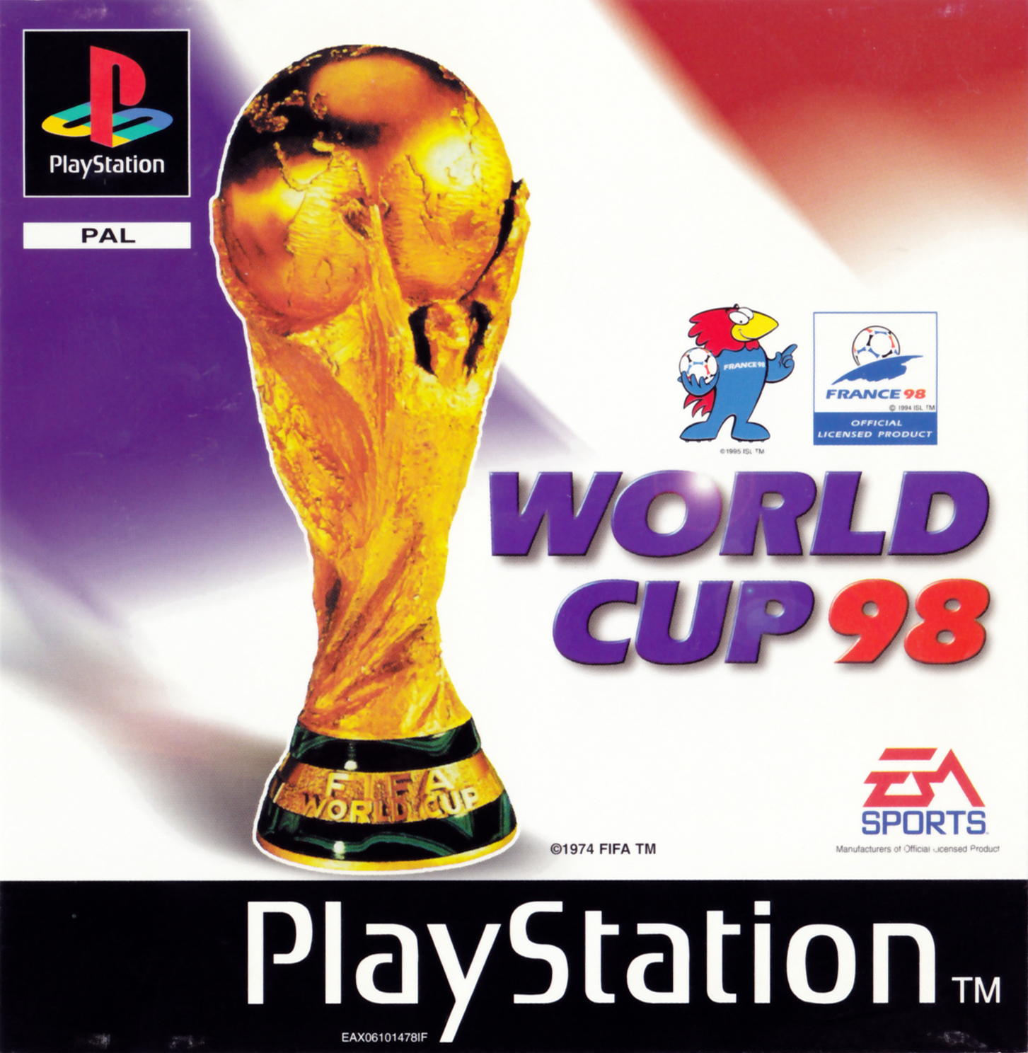 Portada de World Cup 98 Estándar para PS1 (Europa)