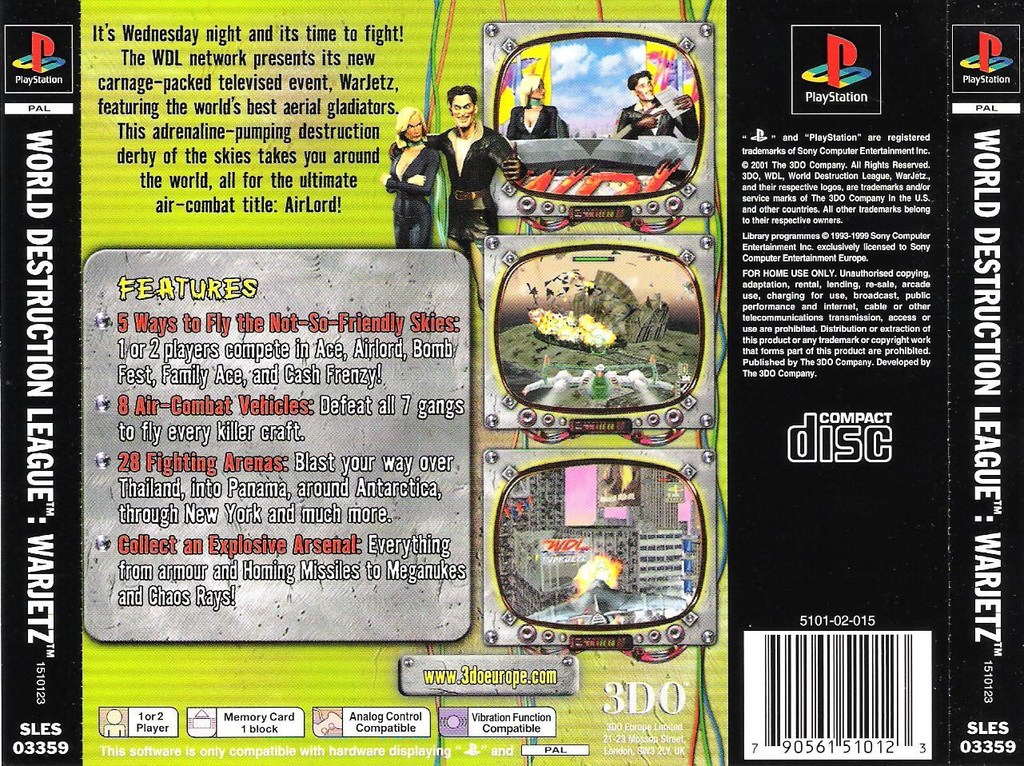 Contraportada de World Destruction League - Warjetz · EU