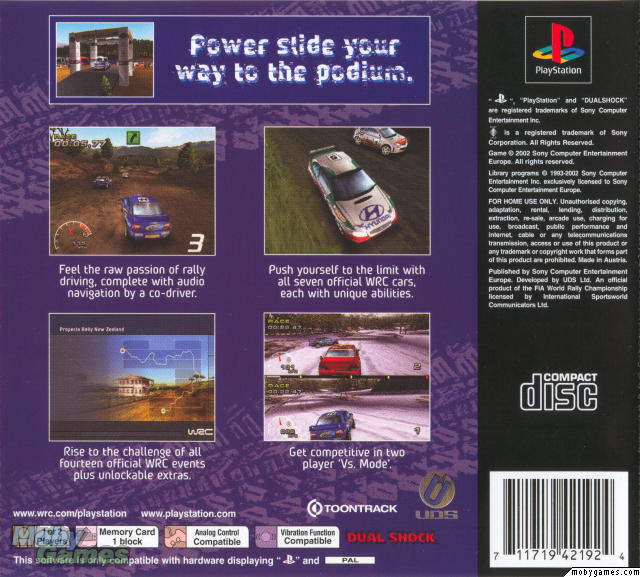Contraportada de WRC FIA World Rally Championship Arcade · EU