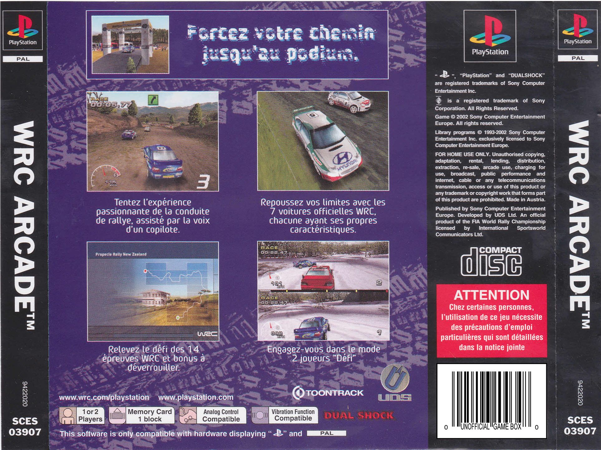 Contraportada de WRC FIA World Rally Championship Arcade · FR