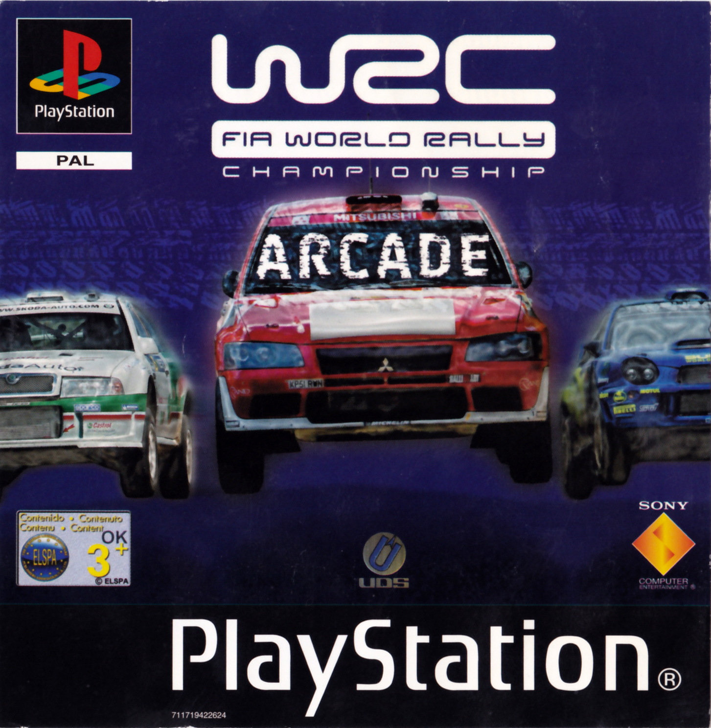 Portada de WRC FIA World Rally Championship Arcade Estándar para PS1 (Europa)