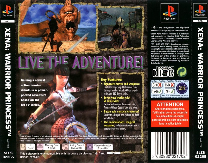 Contraportada de Xena Warrior Princess · EU