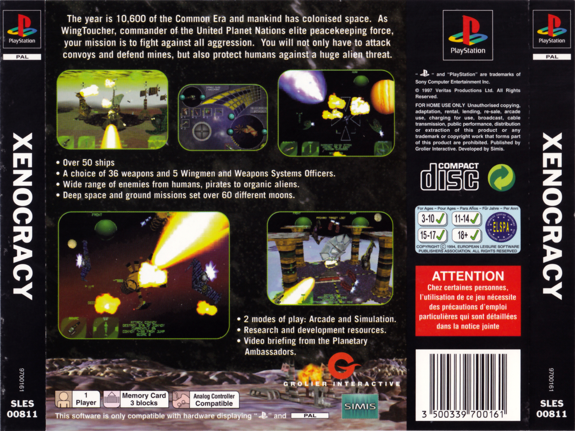 Contraportada de Xenocracy - The Ultimate Solar War · EU