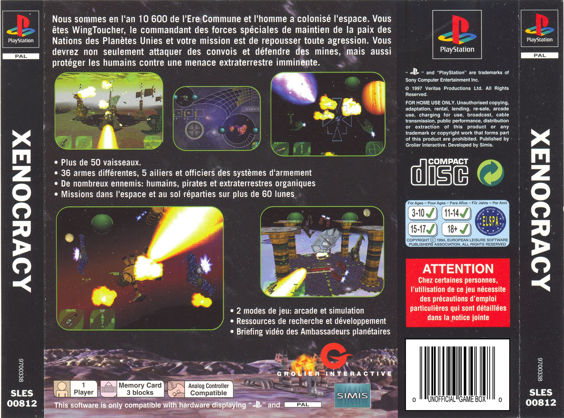 Contraportada de Xenocracy - The Ultimate Solar War · FR