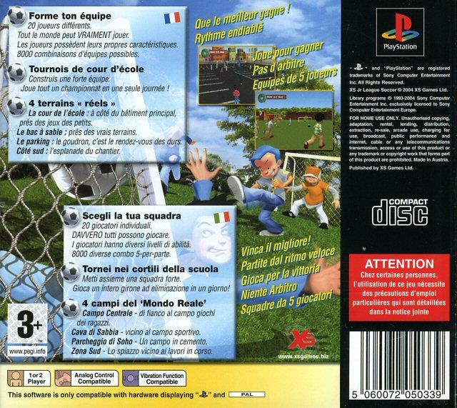 Contraportada de XS Junior League Soccer · EU