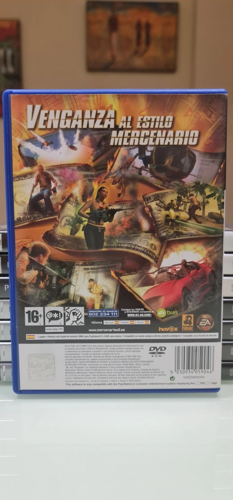Fotografía de contraportada de Mercenaries 2 - World in Flames · ES