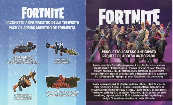 Folletos: Maestro de Tormenta y Acceso Anticipado · Anversos de Fortnite · PAL España